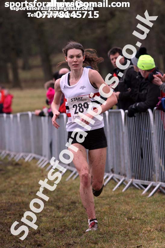 Senior women, 2018 Northern Cross Country Champs., Harewood House, Leeds. Photo: David T. Hewitson/Sports for All Pics
